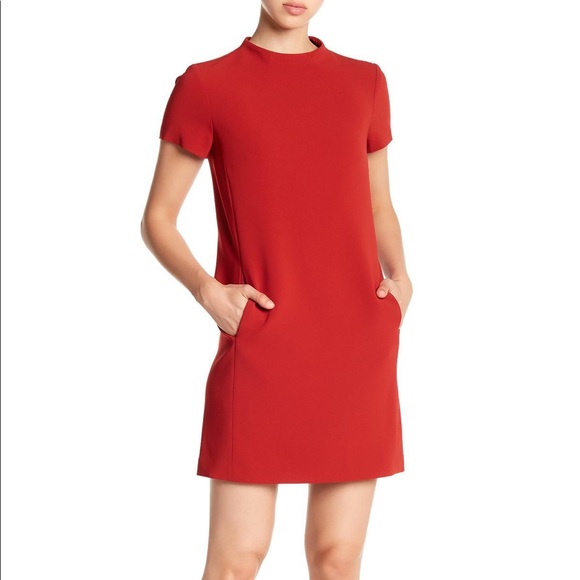 Theory Jasneah Short Sleeve Crepe Dress 